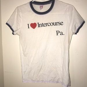 Funny I ❤️ intercourse PA shirt